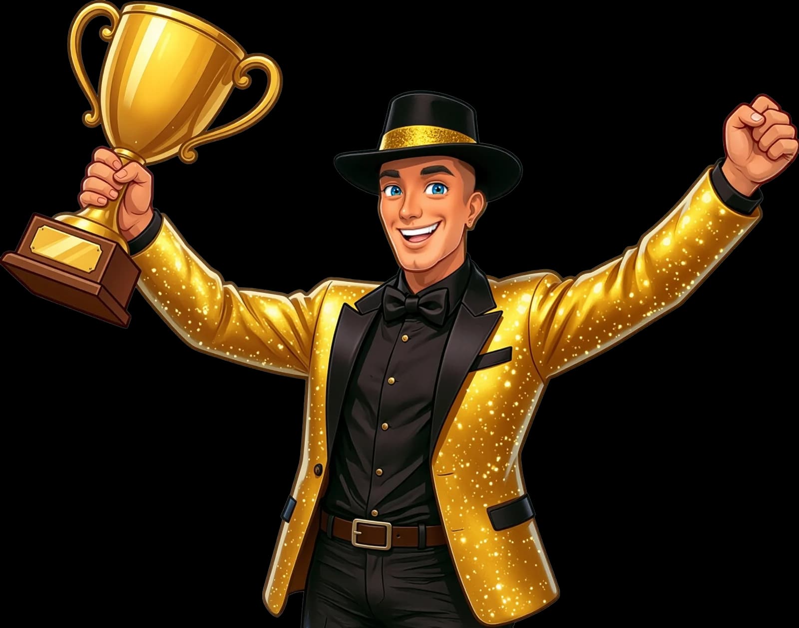 Harrie met de trofee