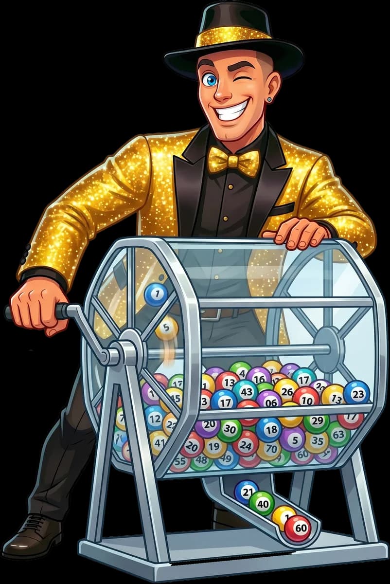 Harrie draait de bingo-trommel